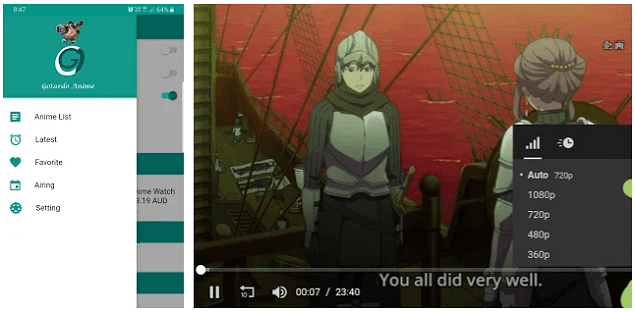 Gotardo Anime SD-أفضل 5 تطبيقات اندرويد مجانية لمشاهدة الأنمي